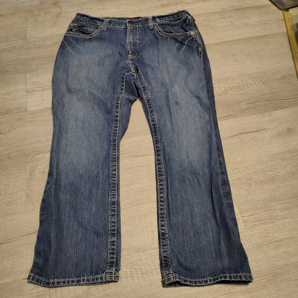 Ariat FR Mens Flame Resistant Low Rise Boot Cut Denim Jeans Blue CAT 2 38x30
